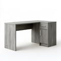 47.2 x 23.6 x 29.5 in Gray Engineered Wood Desk with Drawer and Cabinet